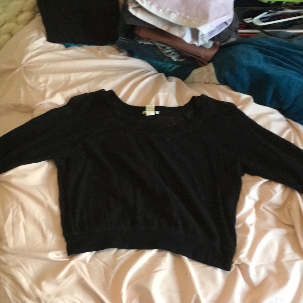 Black knit top